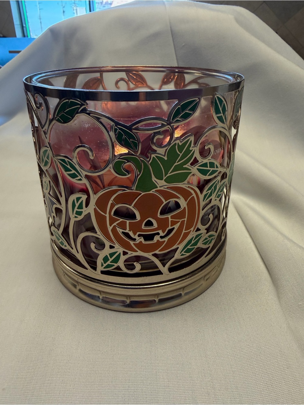 NWT Bath & Body Works Halloween 3-wick candle holder